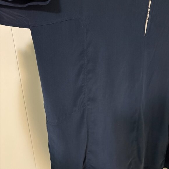 NEW Emerson Fry Solar Tunic Deep Sea Medium Navy 100% Silk Lagenlook Minimalist - Picture 7 of 16